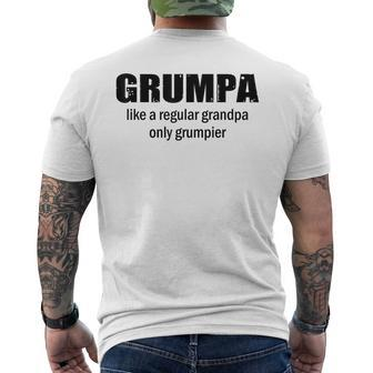 Grumpa Like A Regular Grandpa But Grumpier Men's T-shirt Back Print | Seseable UK