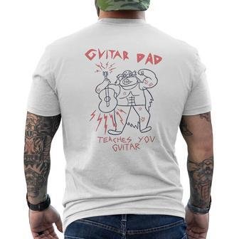 Guitar Dad Mens Back Print T-shirt | Mazezy