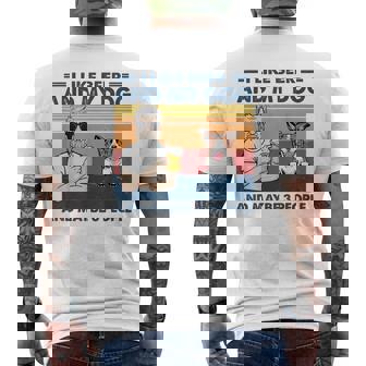 Me Gusta La Cerveza Y Talez 3 Personas Red Border Collie Dog Grandpa Camiseta Hombre Estampado Espalda - Regaloses