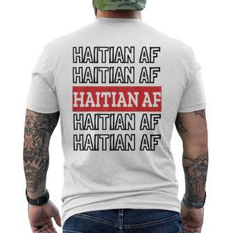 Haitian Af Patriotic Red Blue Haiti Zoe Pride For Flag Day Men's T-shirt Back Print - Monsterry CA