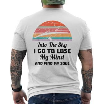 Hang Gliding Into The Sky I Go To Find My Soul Men's T-shirt Back Print - Monsterry AU