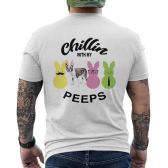 Happy 2021 Easter Bunny Cute Boston Terrier Chilling With My Peeps For Dog Lovers Mens Back Print T-shirt - Thegiftio UK