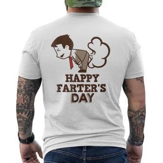 Happy Farter's Day Trendy For Dad Mens Back Print T-shirt | Mazezy