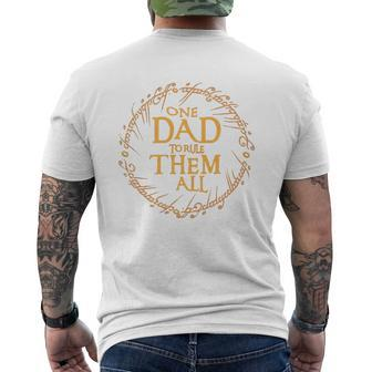 Happy Father S Day One Dad To Rule Them All Shirtn Mens Back Print T-shirt - Thegiftio