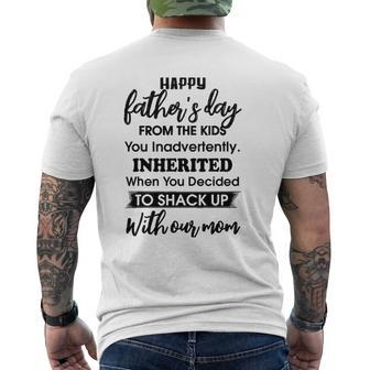 Happy Father's Day From The Kids You Inadvertently Mens Back Print T-shirt | Mazezy