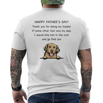 Happy Father's Day Thank You For Being My Daddy Dog Lovers Men's T-shirt Back Print - Monsterry AU