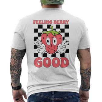 Happy Feeling Berry Good Toddler Cute Strawberry Fruit Lover Men's T-shirt Back Print - Thegiftio UK