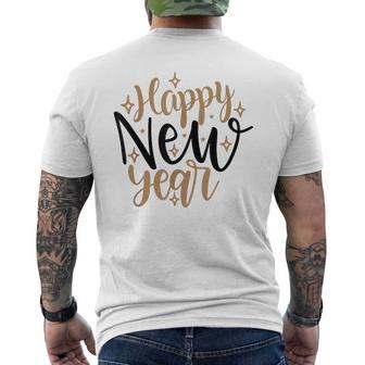 Happy New Year Party Celebration Novelty Men's T-shirt Back Print | Mazezy