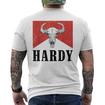 Hardy Last Name Hardy Family Western Style Men's T-shirt Back Print - Seseable