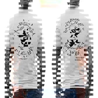 Hare Krishna Spiritual Hare Krishna Mantra Camiseta Camiseta Hombre Estampado Espalda - Regaloses