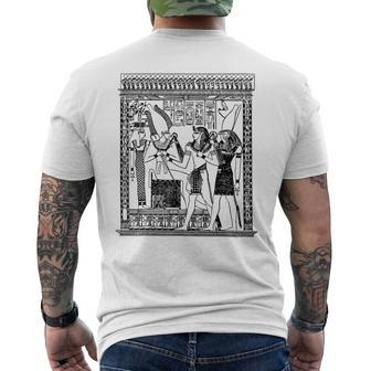 Hathor Ancient Egypt Egyptian God Graphic Men's T-shirt Back Print - Monsterry CA