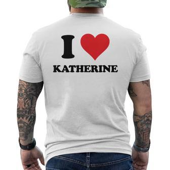I Heart Katherine First Name I Love Personalized Stuff Men's T-shirt Back Print - Thegiftio UK