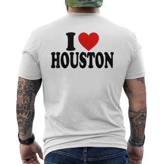 I Heart Love Houston Men's T-shirt Back Print | Mazezy