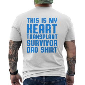 Heart Transplant Recipient Dad Surgery Survivor Zip Mens Back Print T-shirt | Mazezy