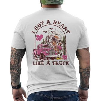 I Got A Heart Like A Truck Western Country Music Cowgirl Men's T-shirt Back Print - Seseable