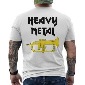 Heavy Metal Flugelhorn Flugelhorn Men's T-shirt Back Print - Monsterry