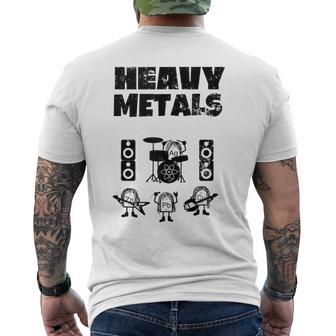 Heavy Metals Periodic Table Elements Rock Band Men's T-shirt Back Print - Monsterry AU