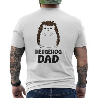 Hedgehog Dad Hedgehog Father Mens Back Print T-shirt | Mazezy CA