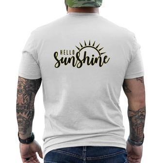 Hello Sunshine Mens Back Print T-shirt - Thegiftio UK