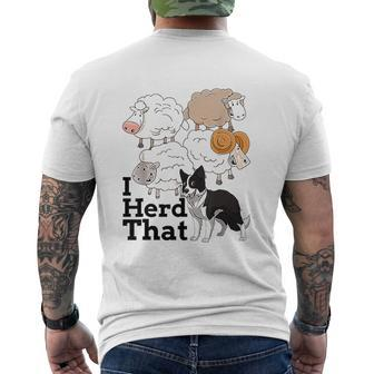 I Herd That Sheep Dog Christmas Dog For Dog Owners Dog Mens Back Print T-shirt - Seseable
