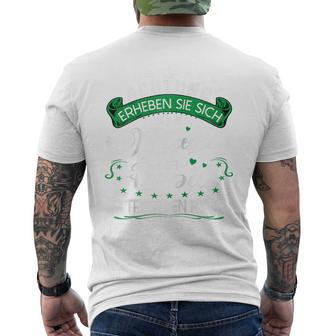 Herren Achtung Seine Majestät Der Papaatertagsgeschenk Spruch Raglan T-Shirt mit Rückendruck - Geschenkecke