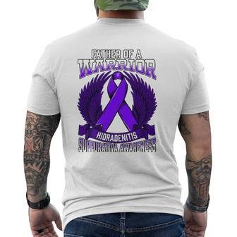 Hidradenitis Suppurativa Awareness Father Support Ribbon Mens Back Print T-shirt | Mazezy