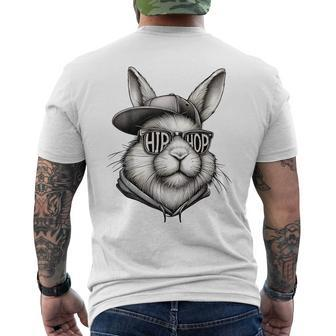 Hip Hop Bunny Face Sunglasses Easter Hippity Rabbit Men's T-shirt Back Print - Seseable