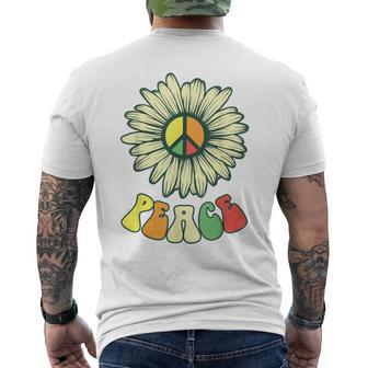 Hippie Hippies Peace Vintage Retro Costume Hippy Men's T-shirt Back Print - Monsterry