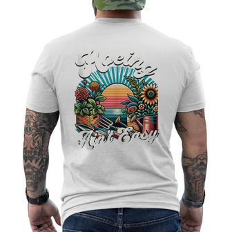 Hoeing Ain't Easy Gardening Men's T-shirt Back Print - Monsterry DE