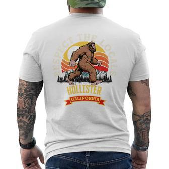 Hollister California Repect The Locals Retro Bigfoot Men's T-shirt Back Print - Monsterry CA