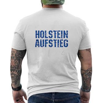 Holstein Football Kicken Fan Kiel Stadium Blue Gray T-Shirt mit Rückendruck - Geschenkecke