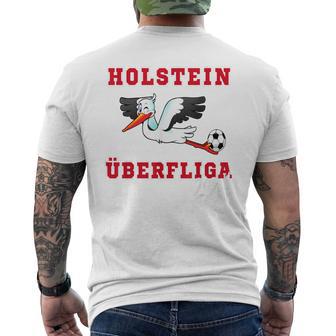 Holstein Fußball Kicken Fan Kiel Stadion Blau Weiss T-Shirt mit Rückendruck - Geschenkecke