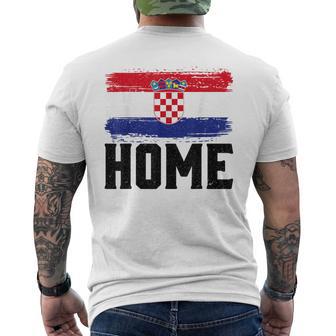 Home Kroatienintage Distressed Weltreisender T-Shirt mit Rückendruck - Geschenkecke