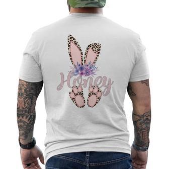 Honey Easter Bunny-Cheetah Leopard Print-Mother's Day Men's T-shirt Back Print - Monsterry AU