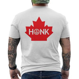 Honk For Canada Honk For Peace Mens Back Print T-shirt | Mazezy CA