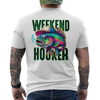 Weekend Hooker Tie Dye Bass Fish Dad Fishing Mens Men's T-shirt Back Print | Mazezy CA