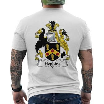 Hopkins Coat Of Arms Hopkins Family Crest Mens Back Print T-shirt - Seseable