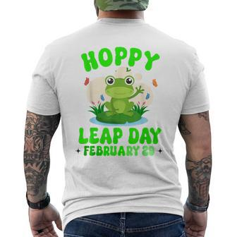 Hoppy Leap Day February 29 Leap Year Birthday Frog Men's T-shirt Back Print | Mazezy AU