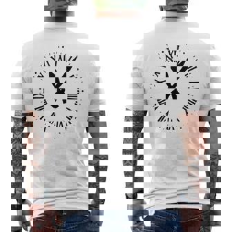Horloge En Tic-Tac Rétro De Couleur Noire T-shirt imprimé au dos - Cadeauxyz