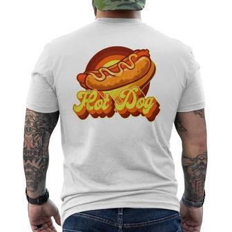 Hot Dog Adult Retro Vintage Hot Dog Men's T-shirt Back Print - Monsterry UK