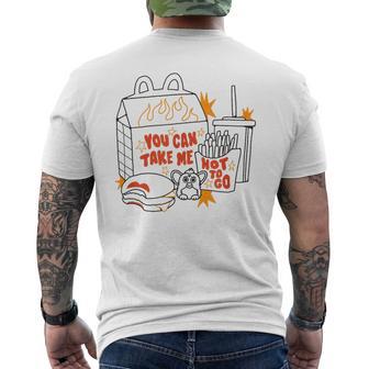 You Can Take Me Hot To Go Cheese Burger Lipstick Men's T-shirt Back Print - Monsterry UK