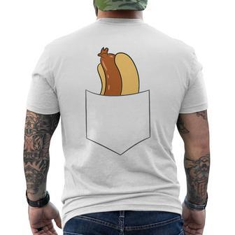 Hotdog In A Pocket Love Hotdog Pocket Hot Dog Men's T-shirt Back Print - Monsterry