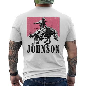 Howdy Cojo Johnson Western Style Team Johnson Family Reunion Men's T-shirt Back Print - Thegiftio