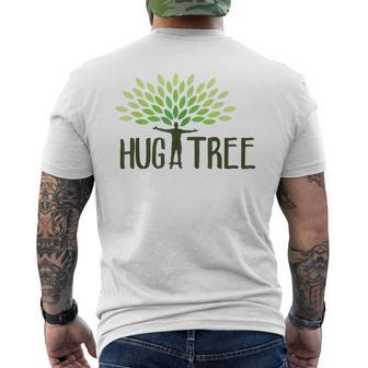 Hug A Tree Tree Hugger Earth Day Love Earth Men's T-shirt Back Print - Monsterry