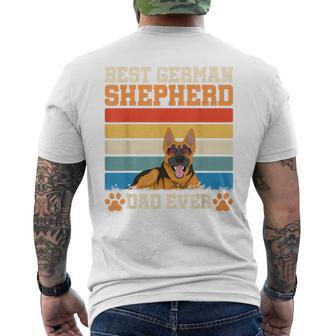 Hunde Papaatertag Geschenk Retro Deutscher Schäferhund T-Shirt mit Rückendruck - Geschenkecke