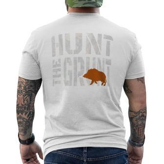 Hunting Wild Hog Hunt The Grunt Men's T-shirt Back Print - Monsterry UK