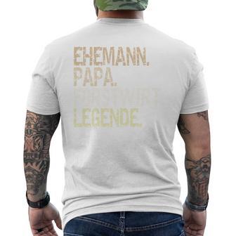 Husband Papa Forstwirt Legende Forest Worker Outfit T-Shirt mit Rückendruck - Geschenkecke