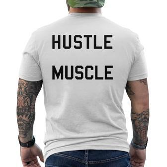 Hustle To Get That Muscle Weight Lifting Mens Back Print T-shirt | Mazezy CA