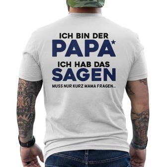 Ich Bin Der Papa Gray T-Shirt mit Rückendruck - Geschenkecke