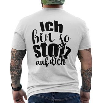 Ich Bin So Stolz Auf Dich Proud Family Friends And Fans Gray T-Shirt mit Rückendruck - Seseable